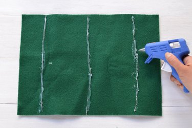 Apply glue to keep the wire in place