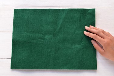 Place second sheet of felt over wires