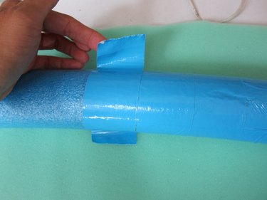 Cover noodles with duct tape