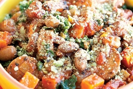 Meatless Monday: Hearty Fall Soup with Ground Pumpkin Seeds
